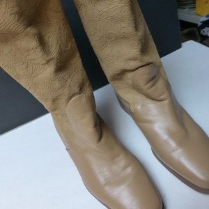 Brazil  leather pull up boots suede uppers 9M